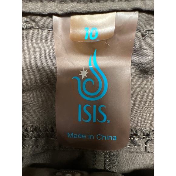 Isis Women's Trekking Roll-up Army Green Pants Sz 10 Cargo Utility Hiking - Picture 11 of 16